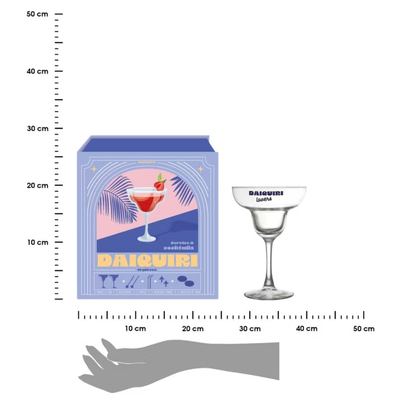 Drinksæt Gin & Tonic Glas Flerfarvet