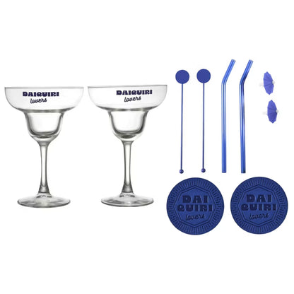 Drinksæt Gin & Tonic Glas Flerfarvet