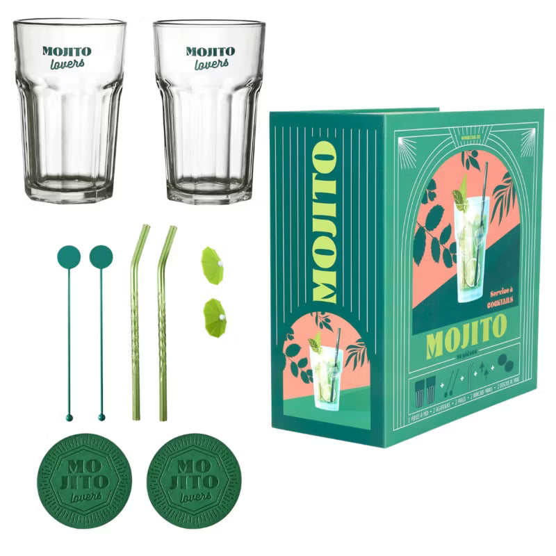 Drinksæt Mojito 280 ml Grøn Glas