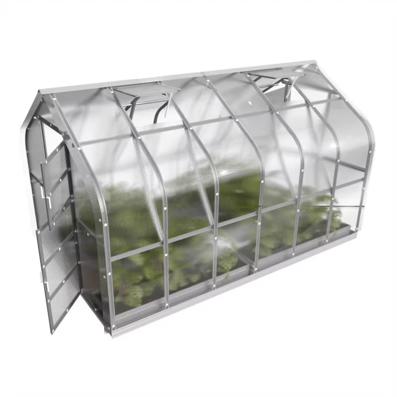 Drivhus 10 m² 2,5x4 m 6 mm Polycarbonat