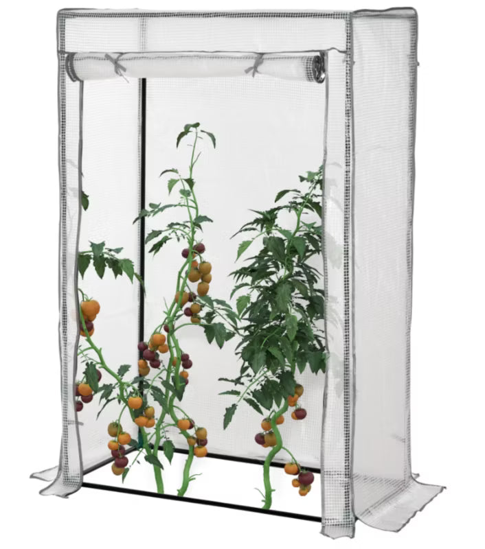 Drivhus 100x50x150 cm Hvid Stål