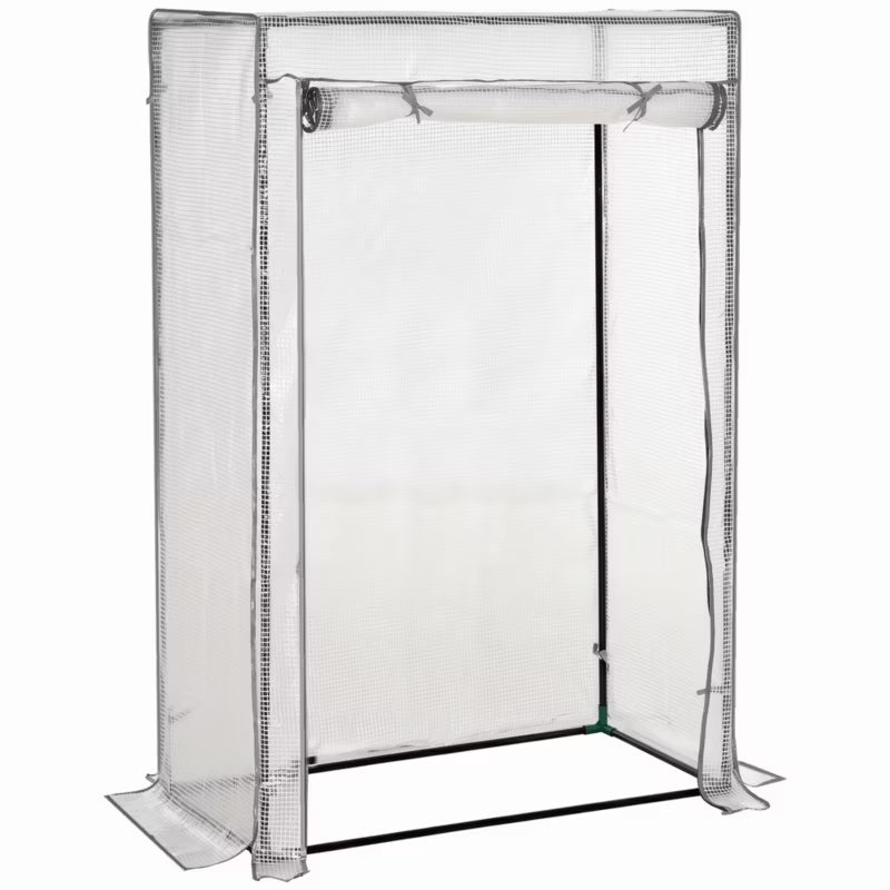 Drivhus 100x50x150 cm Hvid Stål
