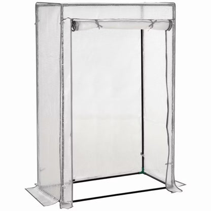 Drivhus 100x50x150 cm Hvid Stål