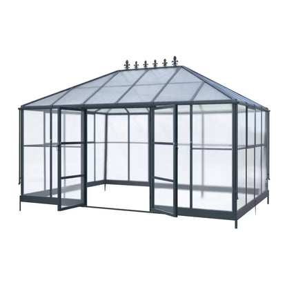 Drivhus 12 m² Polycarbonat og Aluminium