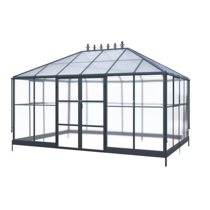 Drivhus 12 m² Polycarbonat og Aluminium