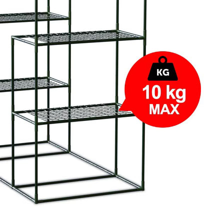 Drivhus 195x140x70 cm Transparent med 4 Hylder