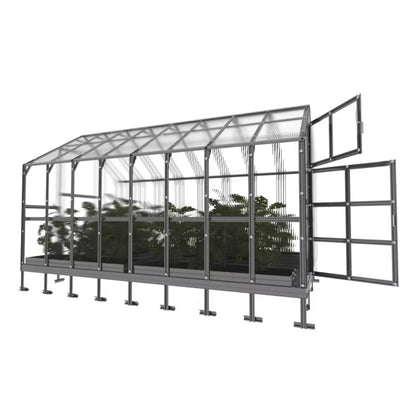 Drivhus 2,35x4,12 m Polycarbonat 6 mm 9,68 m²