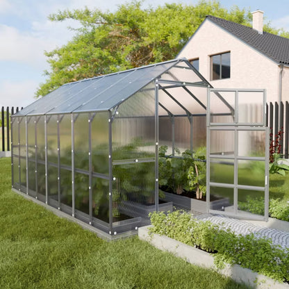 Drivhus 2,35x4,12 m Polycarbonat 6 mm 9,68 m²