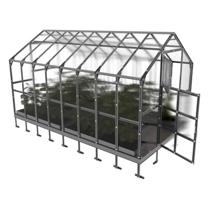 Drivhus 2,35x4,12 m Polycarbonat 6 mm 9,68 m²