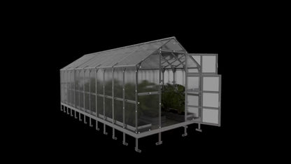 Drivhus 2,35x6,12 m 6 mm Polikarbonat 14,38 m²