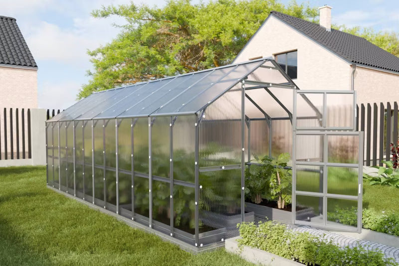 Drivhus 2,35x6,12 m 6 mm Polikarbonat 14,38 m²
