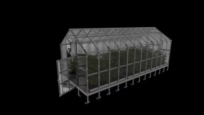 Drivhus 2,35x6,12 m 6 mm Polikarbonat 14,38 m²