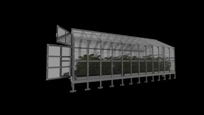 Drivhus 2,35x6,12 m 6 mm Polikarbonat 14,38 m²