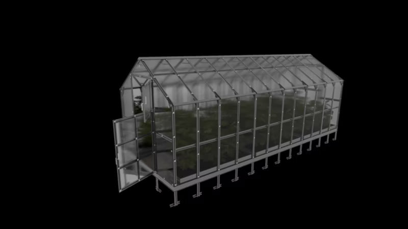 Drivhus 2,35x6,12 m 6 mm Polikarbonat 14,38 m²