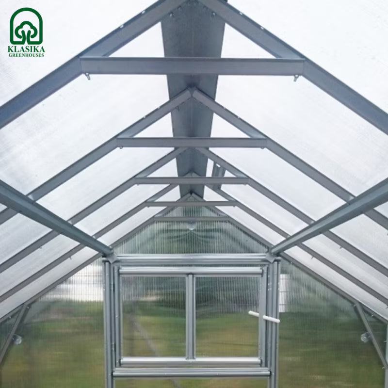 Drivhus 2,35x6,12 m 6 mm Polikarbonat 14,38 m²