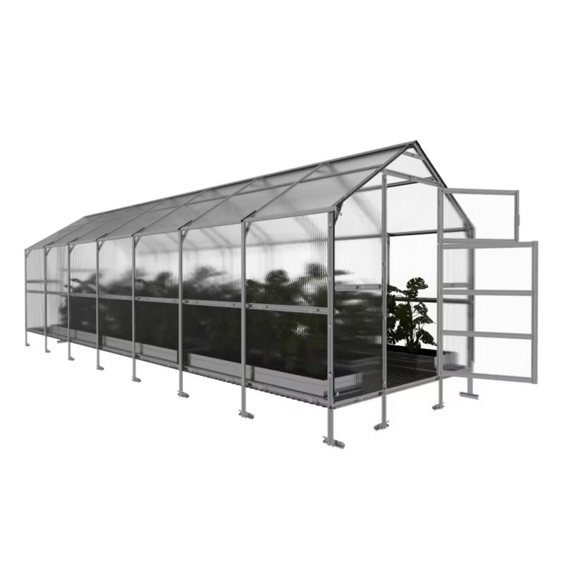 Drivhus 2,35x7 m Polycarbonat 4 mm 16,45 m²