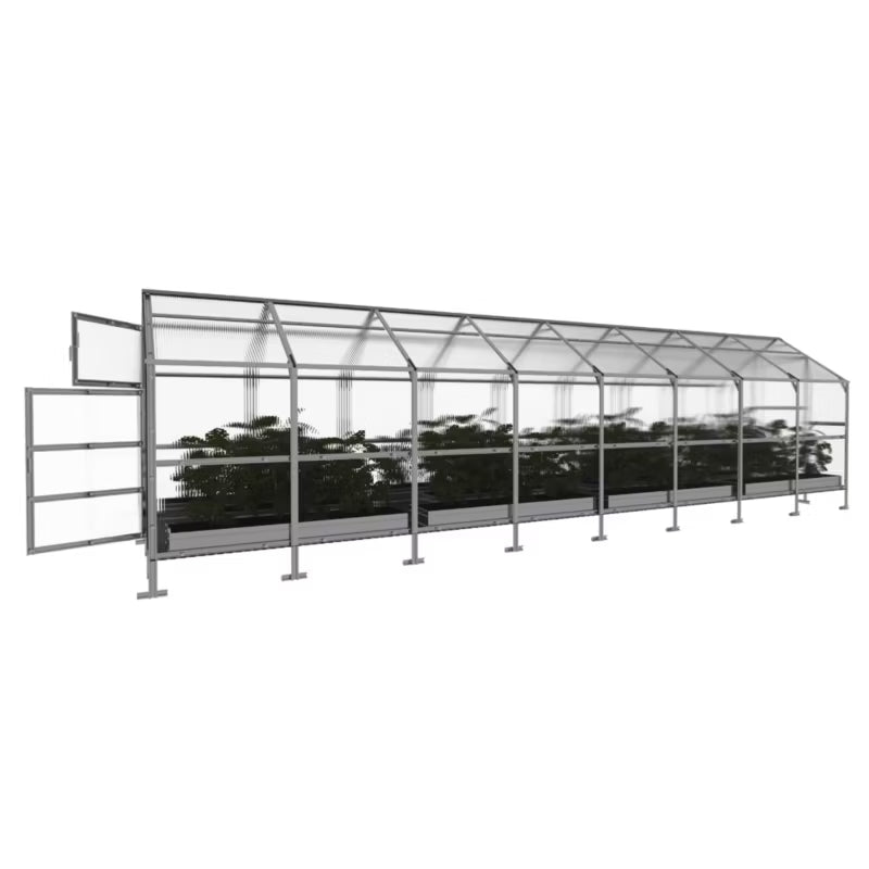 Drivhus 2,35x8 m 4 mm Polycarbonat 18,8 m²