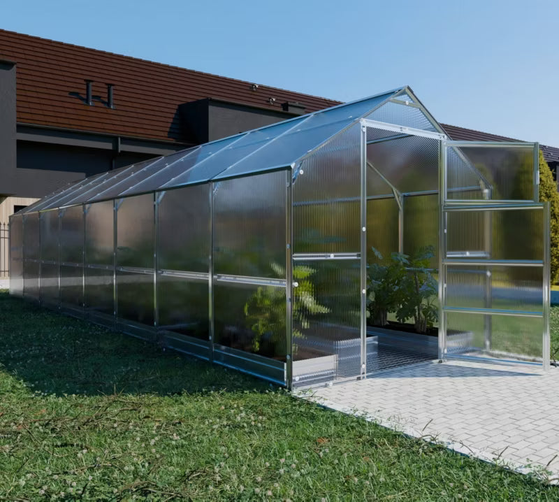Drivhus 2,35x8 m 4 mm Polycarbonat 18,8 m²