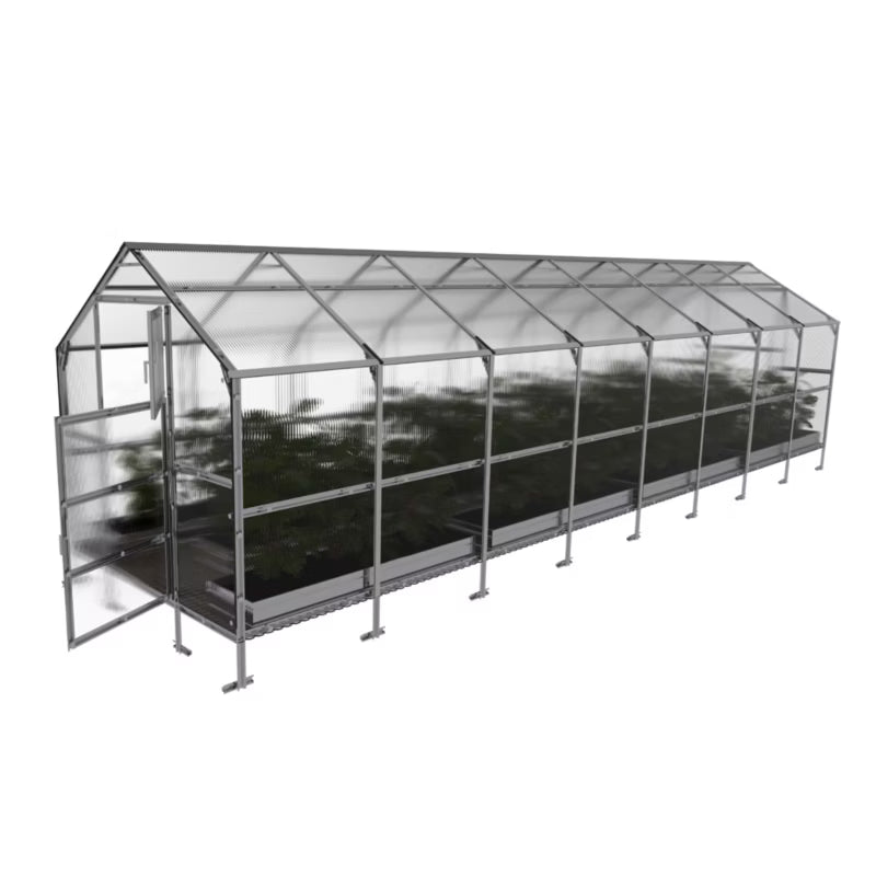 Drivhus 2,35x8 m 4 mm Polycarbonat 18,8 m²
