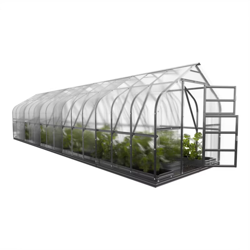 Drivhus 2,5x12 m 6 mm Polycarbonat 30 m²