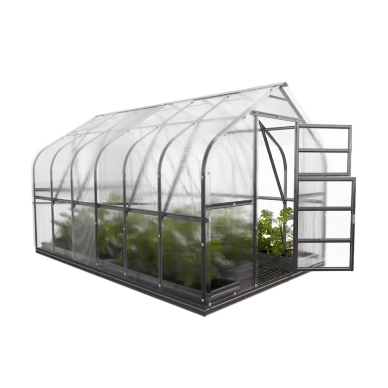 Drivhus 2,5x4 m 10 m² 4 mm Polycarbonat