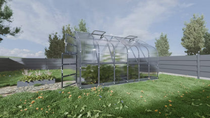 Drivhus 2,5x4 m 10 m² 6 mm Polycarbonat
