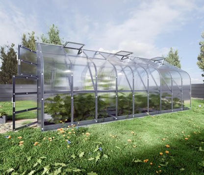 Drivhus 2,5x6 m 15 m² 6 mm Polycarbonat
