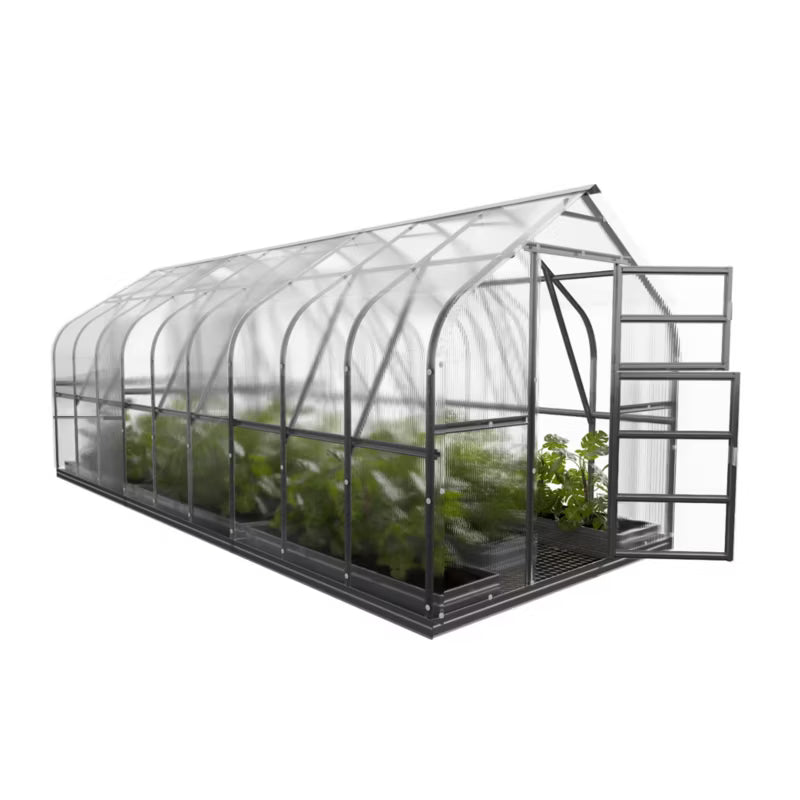 Drivhus 2,5x6 m 15 m² Polycarbonat 4 mm