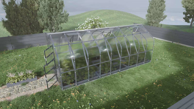 Drivhus 2,5x6 m 15 m² Polycarbonat 6 mm