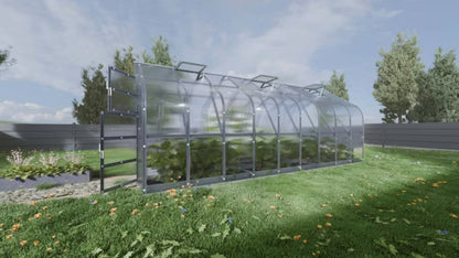 Drivhus 2,5x6 m 15 m² Polycarbonat 6 mm