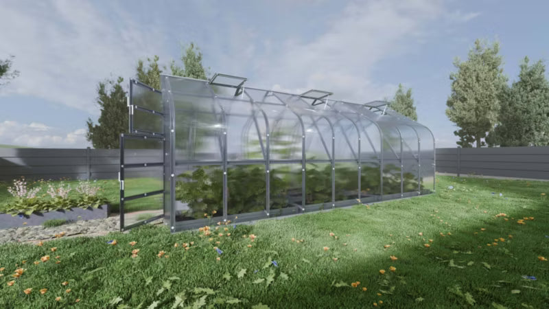 Drivhus 2,5x6 m 15 m² Polycarbonat 6 mm