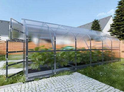 Drivhus 2,5x6 m 6 mm Polycarbonat 15 m²