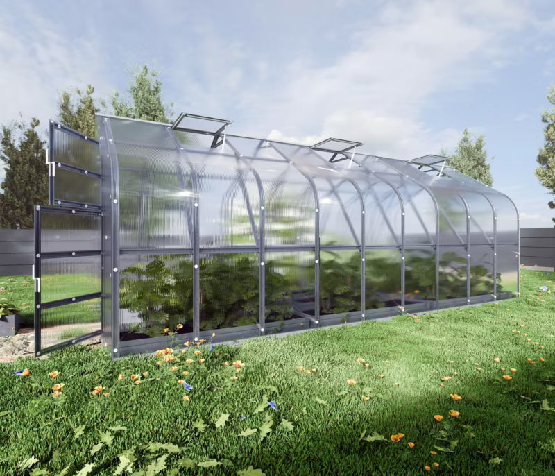 Drivhus 2,5x6 m 15 m² Polycarbonat 4 mm