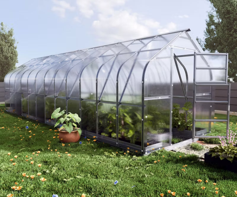 Drivhus 2,5x8 m 20 m² 4 mm Polycarbonat