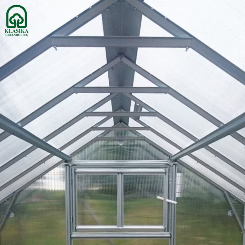 Drivhus 2,35x4,12 m 6 mm Polycarbonat 9,68 m²