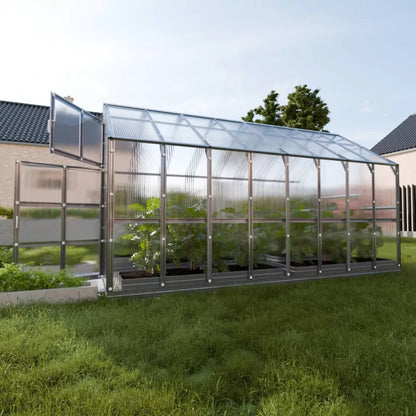 Drivhus 2,35x4,12 m 6 mm Polycarbonat 9,68 m²