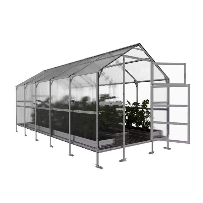 Drivhus 2,35x5 m 6 mm Polycarbonat