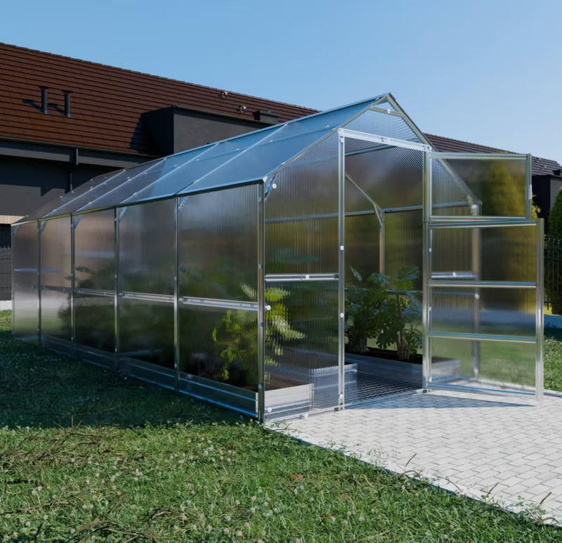 Drivhus 2,35x5 m 6 mm Polycarbonat