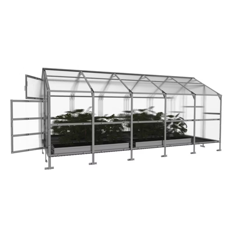 Drivhus 2,35x5 m 6 mm Polycarbonat
