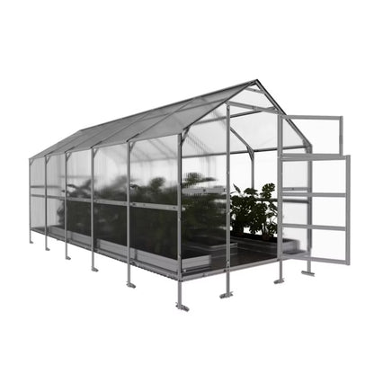 Drivhus 235x500 cm med 4 mm Polycarbonat 11,75 m²