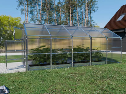 Drivhus 235x500 cm med 4 mm Polycarbonat 11,75 m²