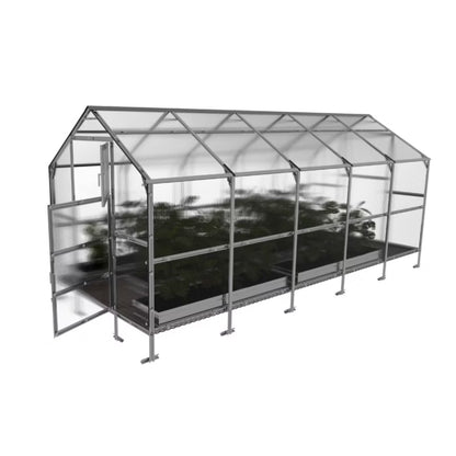 Drivhus 235x500 cm med 4 mm Polycarbonat 11,75 m²