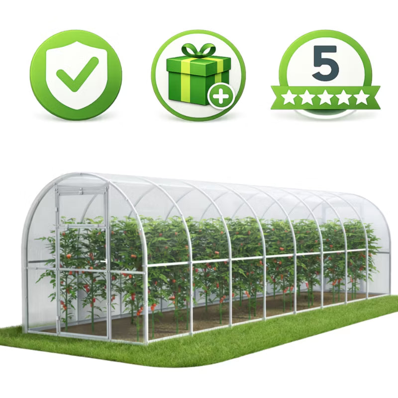 Drivhus 240x800 cm 19,2 m² Polycarbonat 6 mm