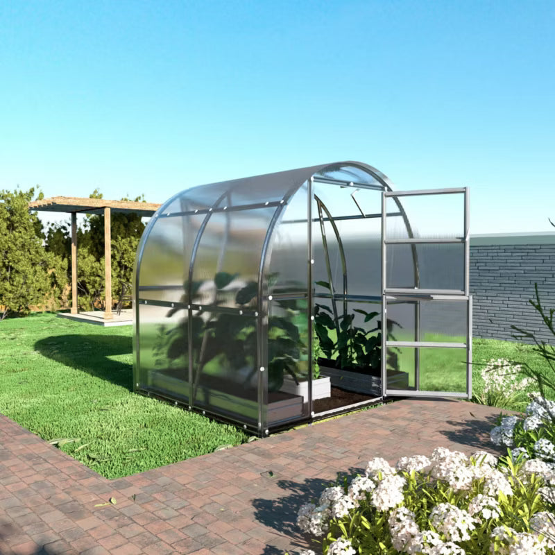 Drivhus 2x2 m 4 m² 6 mm Polycarbonat