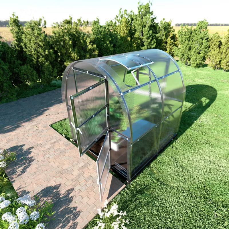 Drivhus 2x2 m 4 mm Polycarbonat 4 m²