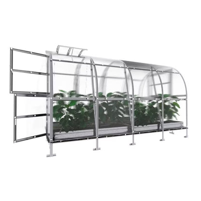 Drivhus 2x4 m 6 mm Polycarbonat Bueformet