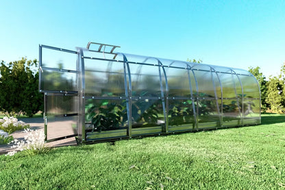Drivhus 2x6 m 12 m² Galvaniseret Stål 4 mm Polikarbonat