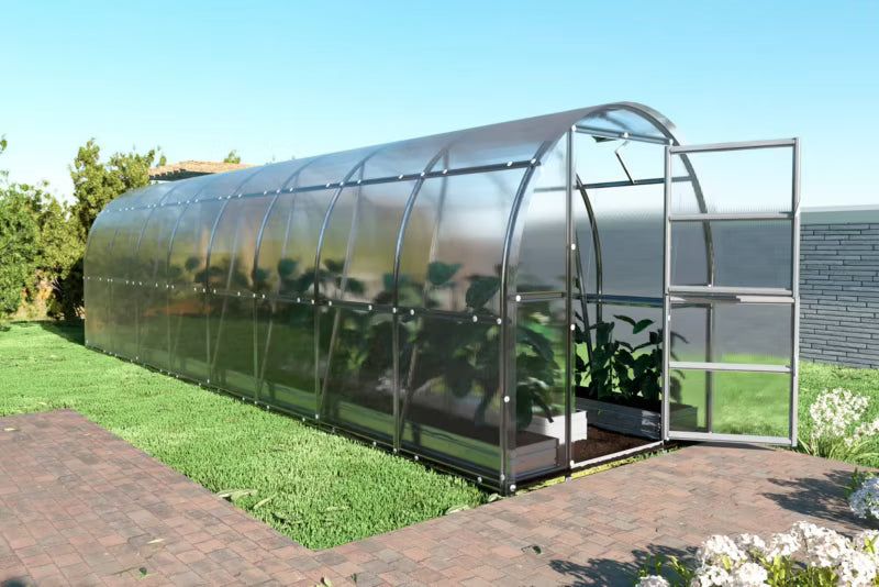 Drivhus 2x8 m 16 m² med 6 mm Polycarbonat