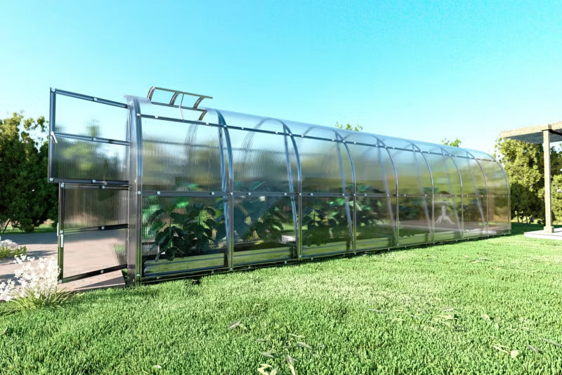 Drivhus 2x8 m 16 m² med 6 mm Polycarbonat