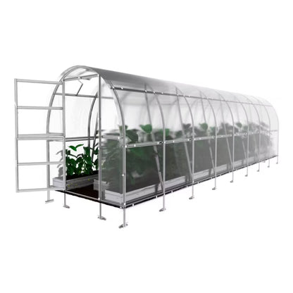 Drivhus 2x8 m 16 m² med 6 mm Polycarbonat